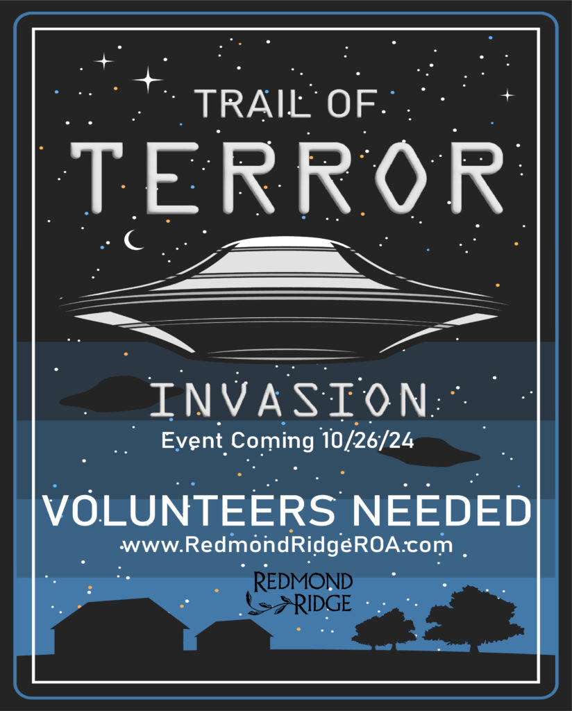 VOLUNTEERS NEEDED: Trail of Terror 2024 | Redmond Ridge Residential ...