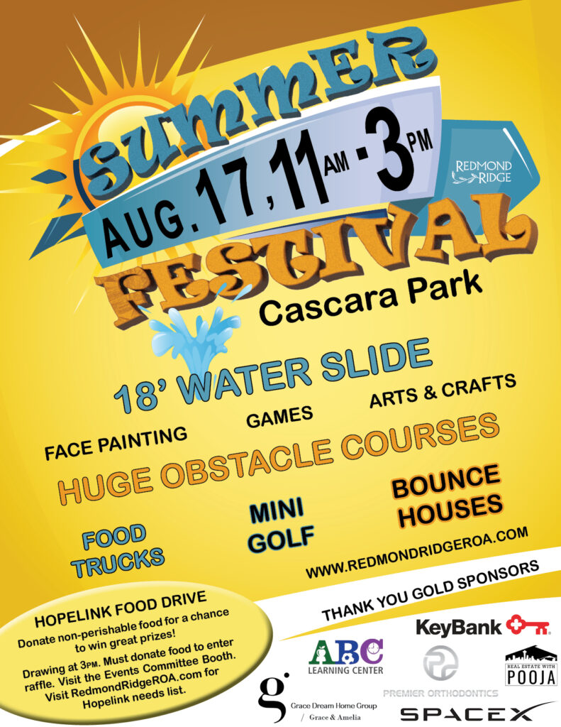 Summer Festival 2024 | Redmond Ridge Residential Owners Association