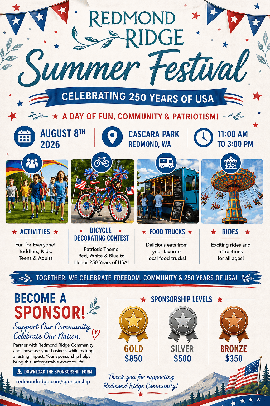 Summer Festival 2026 | Redmond Ridge Residential Owners Association